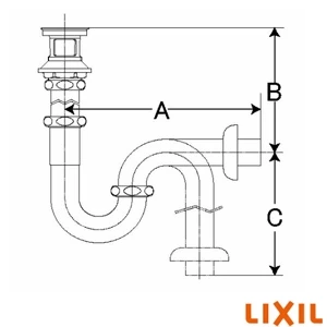 LIXIL(リクシル) LF-4SAL ﾐｶｲﾌｳﾋﾝ LIXIL(リクシル) ゴム栓式排水Ｓトラップ[パイプ径: 32mm]